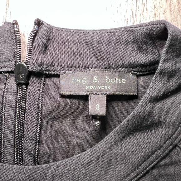 Rag & Bone Stephanie Black Long Sleeve Dress Size 8 - Picture 10 of 12